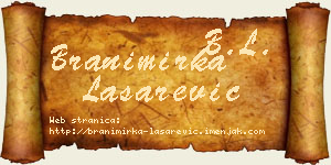 Branimirka Lašarević vizit kartica